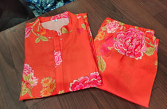 Trending Cotton Saffron Exotic Co-ord set