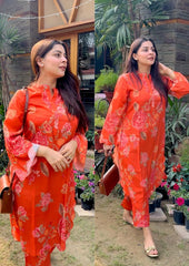 Trending Cotton Saffron Exotic Co-ord set