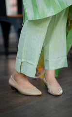 Women Green South Cotton Shade Kurta Pant and Dupatta set