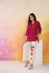 Women Cotton Flex Pink Co-Ord set