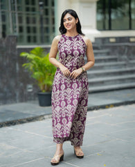 Women Shade of Purple Cotton Co-Ord set