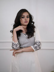 Women White Cotton Daring Summer Co-Ord set