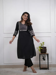 Women Black Cotton Daring Summer Co-Ord set
