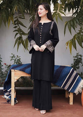 Women Cotton Black Pakistani Kurta Palazzo set