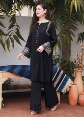 Women Cotton Black Pakistani Kurta Palazzo set