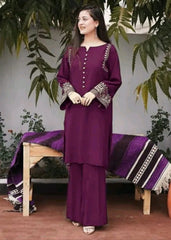 Women Cotton Wine Pakistani Kurta Palazzo set