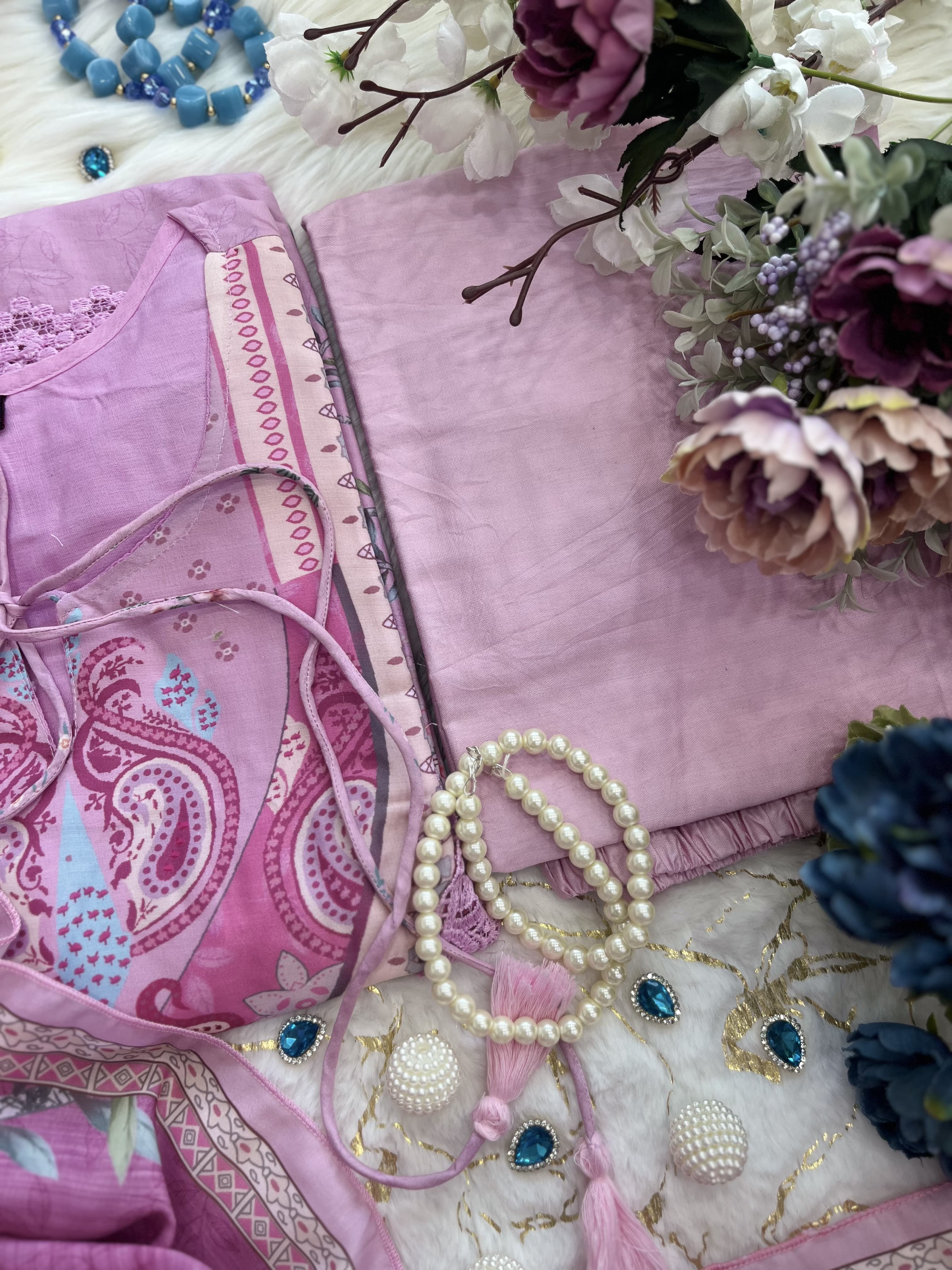 Women Pink Pakistani Dupatta set