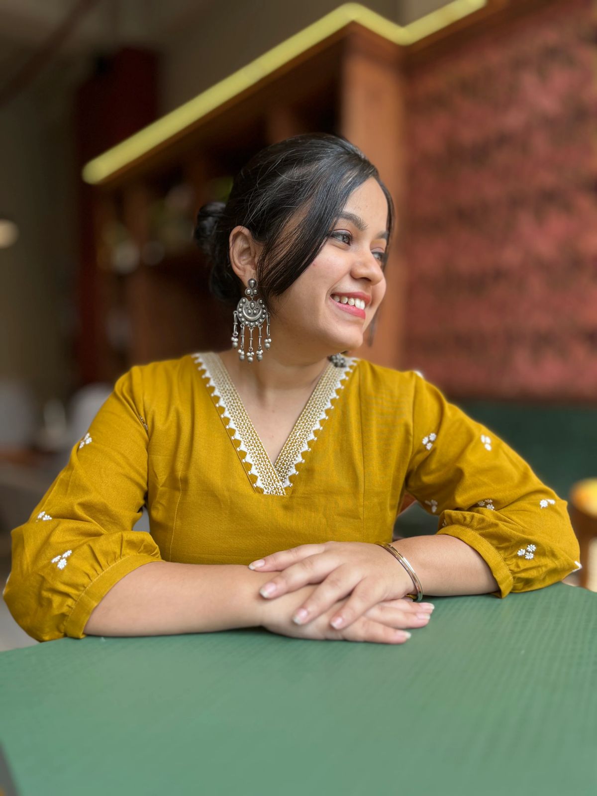 Women Yellow Rayon Kurta Pant set