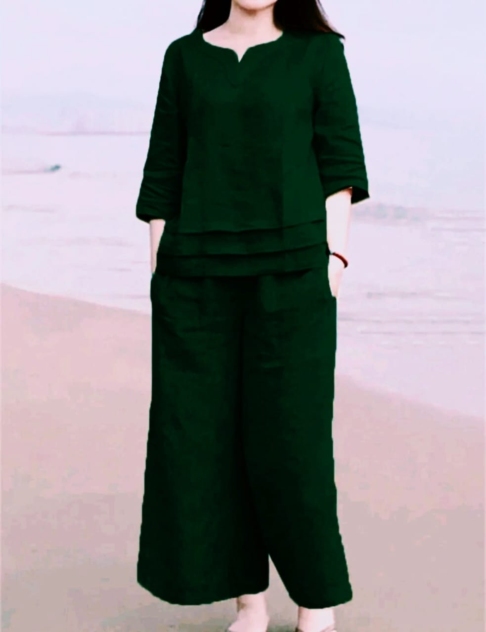 Women Black Sumandar Cotton Co-Ord set