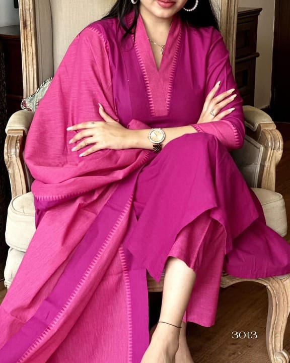 Women Sangria South Cotton Kurta Pant and Dupatta set