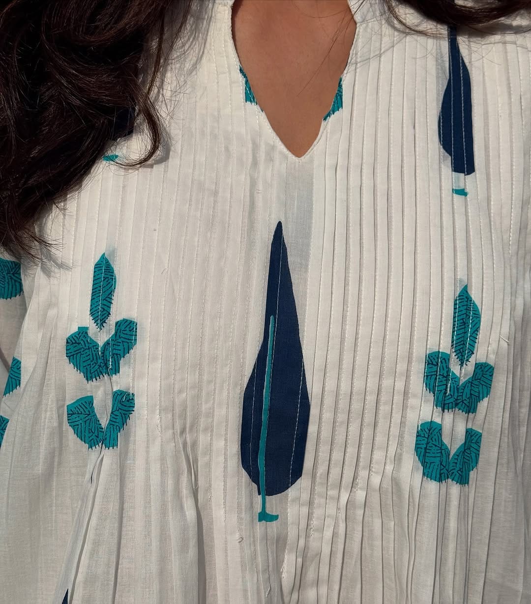 Trending Women White Cotton Kurta Pant set