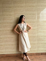 Women Summer essential Cotton Sleeveless Kurta and Pant set