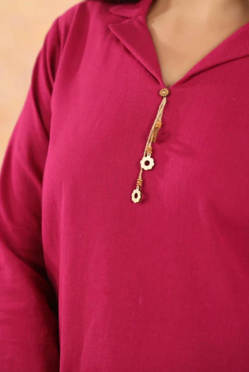 Women Cotton Flex Pink Co-Ord set