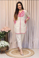 Women Pink Cotton Shiffle Co-Ord set