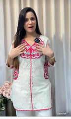 Women Pink Cotton Shiffle Co-Ord set