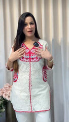 Women Pink Cotton Shiffle Co-Ord set