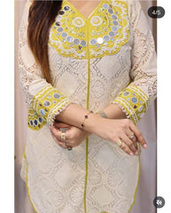 Women Yellow Cotton Shiffle Co-Ord set