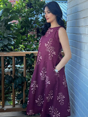 Women Burgundy Cotton Kurta palazzo set