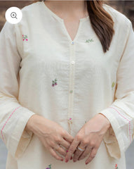 Women White Cotton Lining Co-Ord set set