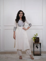 Women White Cotton Daring Summer Co-Ord set
