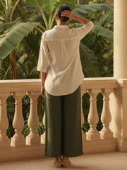 Women White Green Multi Combo Cotton Co-Ord set