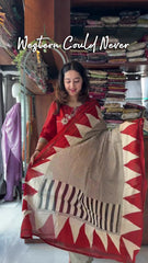 Women Red Cotton Mirror Work Kurta Pant and Dupatta set